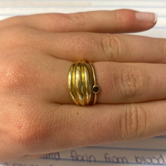 Mejuri Jewelry Mejuri 4k Gold Black Diamond Ring Poshmark